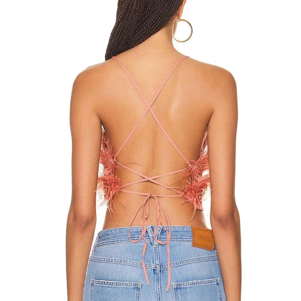 Cult Gaia Feathered Tank Top Joey Top - Picture 3 of 9